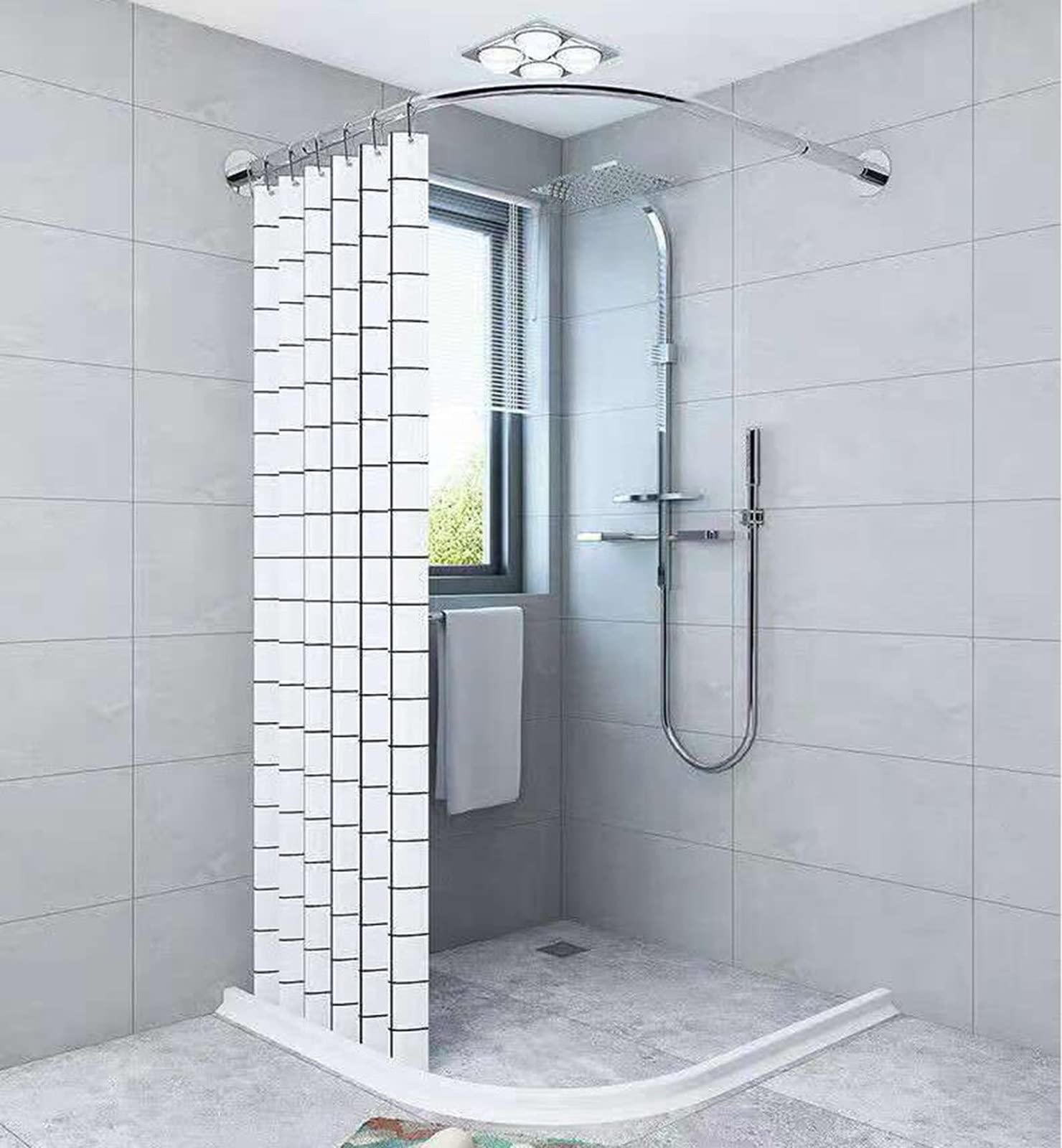 Wasserdichter Streifen Für Dusche – Silikon, Selbstklebend, Für Nass-/Trockentrennung, Bis 300 Cm