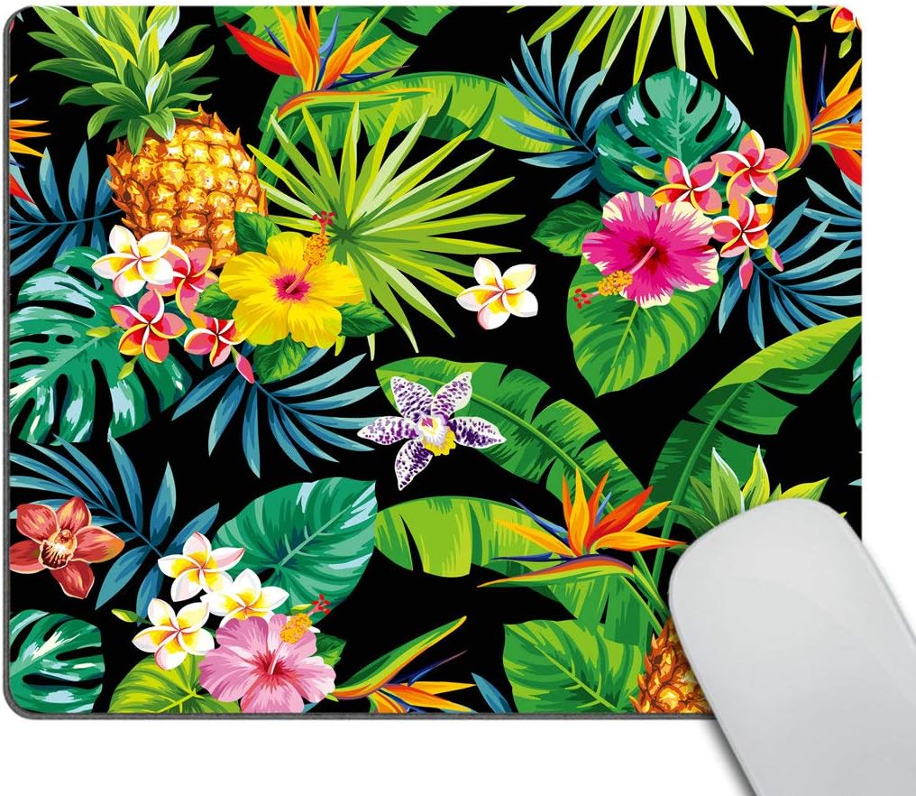 Smooffly Hawaiian Pineapples Mouse Pad Custom,Tropical