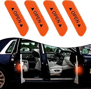 msyuusr 4PCS Car Door Open Reflective Prompt Safety Stickers, Car Warning Anti-Collision Stickers, Anti-Scratch Decorative...
