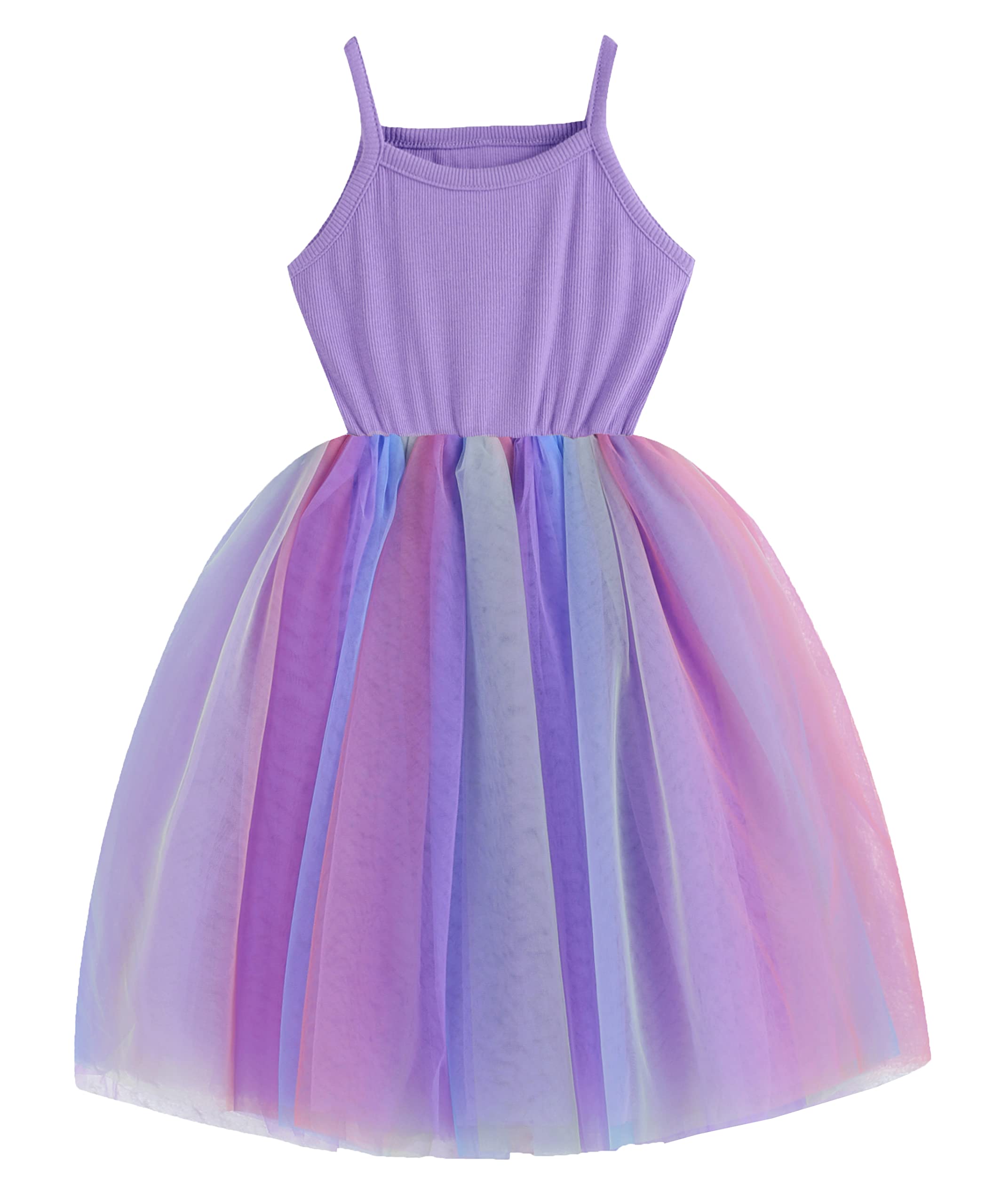 GSVIBK Baby Girls Tutu Dress Sleeveless Toddler Cotton Tulle Skirt Princess Party Prom Dresses