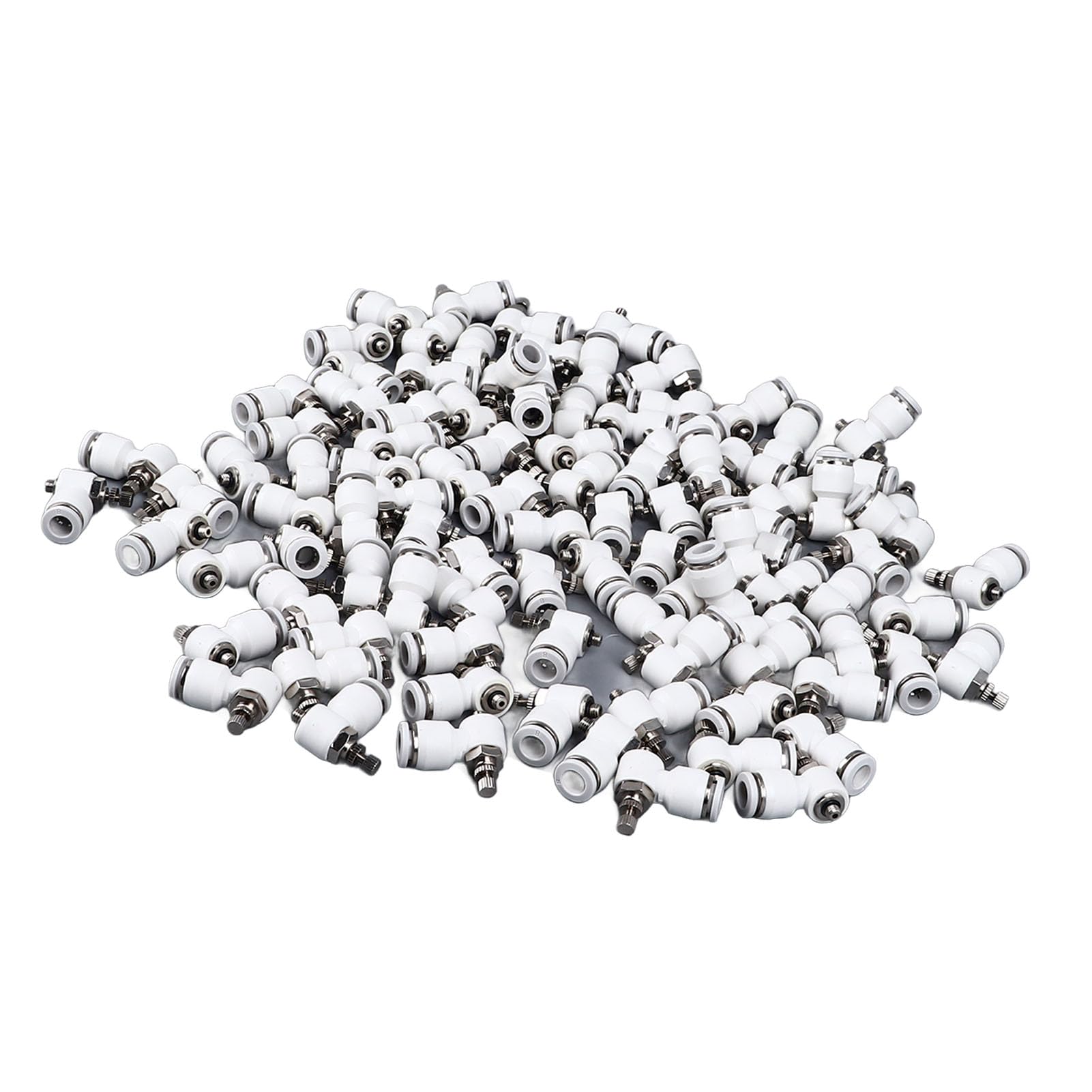 Conector de la Válvula de Control de Flujo Neumático de la Válvula Neumática de 100pcs, Conector del de Neumática del Acelerador Automation Autom Quick, M5 X 0.8, 1.0MPA