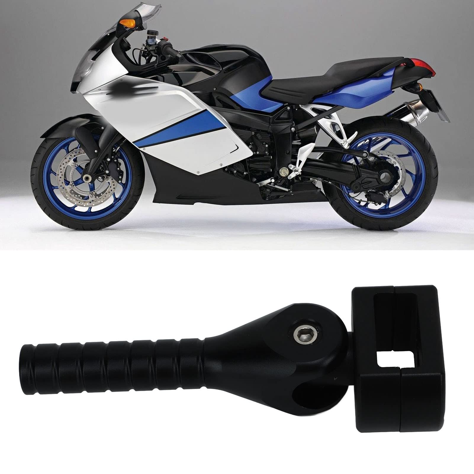 Maniglia di Sollevamento del Cric per Moto, Barra Ausiliaria di Sollevamento per Moto di Piccole Dimensioni Durevole Che Serve Ad Alta Resistenza Comodo da Usare Antiscivolo per Moto (Nero)
