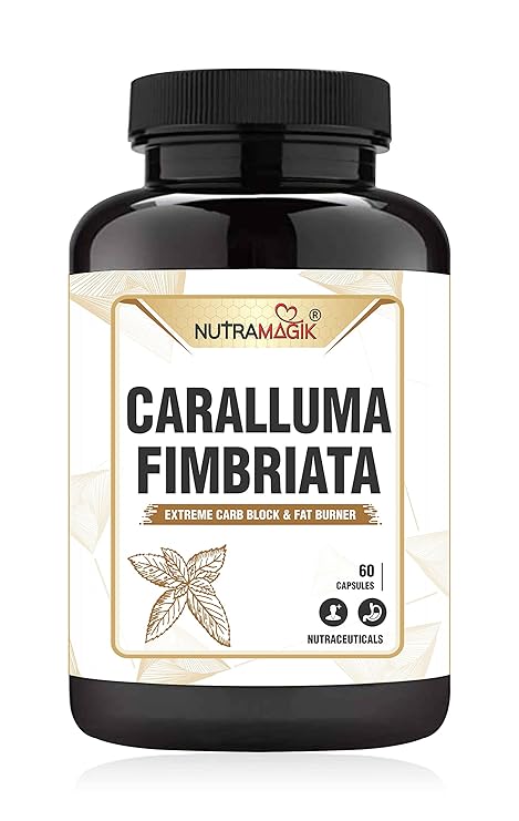 Nutramagik Caralluma Fimbriata Extract Best Natural Plant Root Appetite  Suppressant & Energy Booster, max Strength Slim Lean Fat Burn - 60 capsules