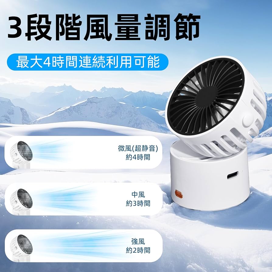 ❣️3個セット❣️ 携帯扇風機 手持ち扇風機 充電式 首かけ 静音 熱中症対策 Amazon | 【首掛け扇風機 携帯扇風機】3段階風量調節可能な