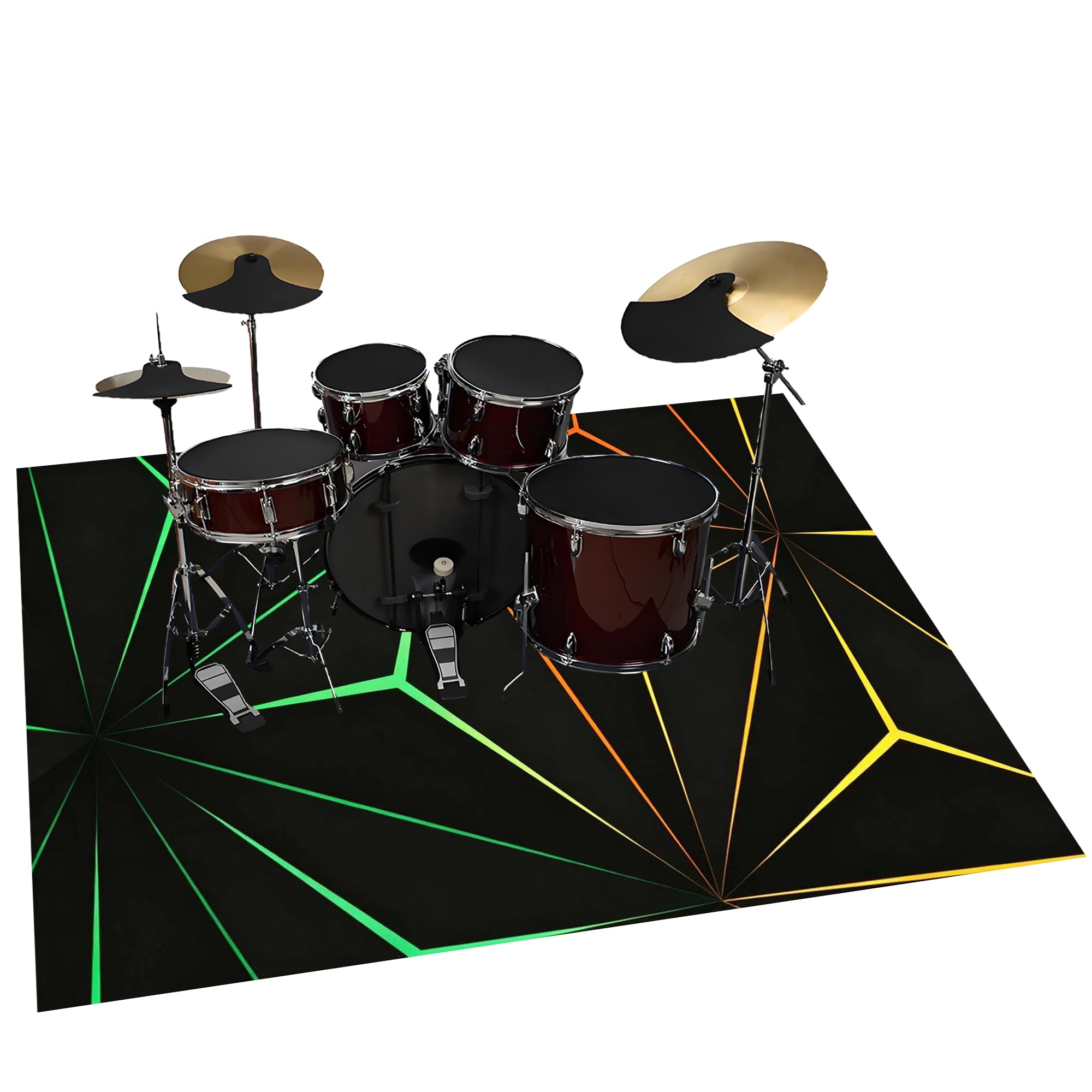 Tappeti Batteria Tappeto per Batteria e Percussioni 230 x 200 cm | Poliestere, Insonorizzato, Tappeti per Batterie Elettroniche Rullante Acustica Snare Drum Grancassa Strumenti