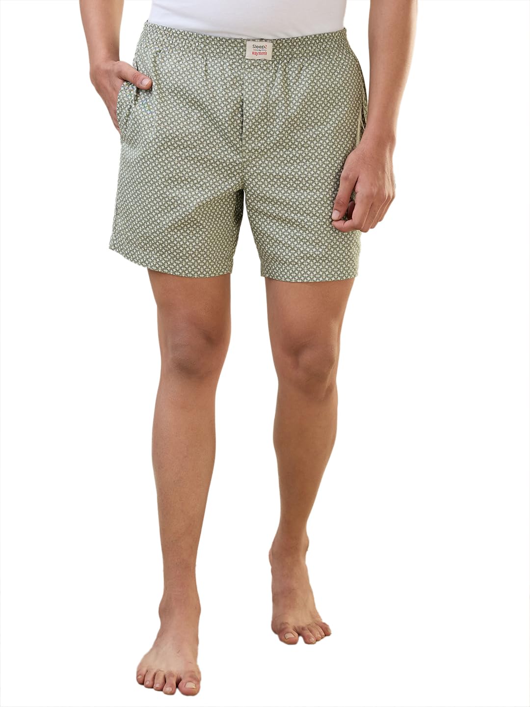 raymond Men Regular Fit Print Pattern Pure Cotton Flat Front Boxer-picture-22