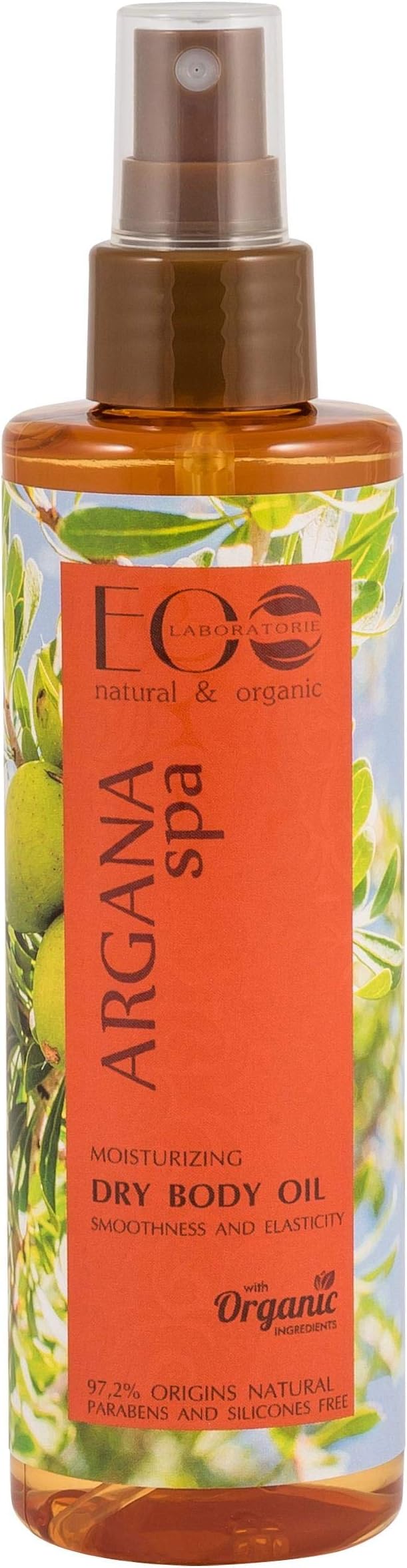 Organic Moisturizing Dry Body Oil With Argan Oil - PARABEN AND SILICONE FREE