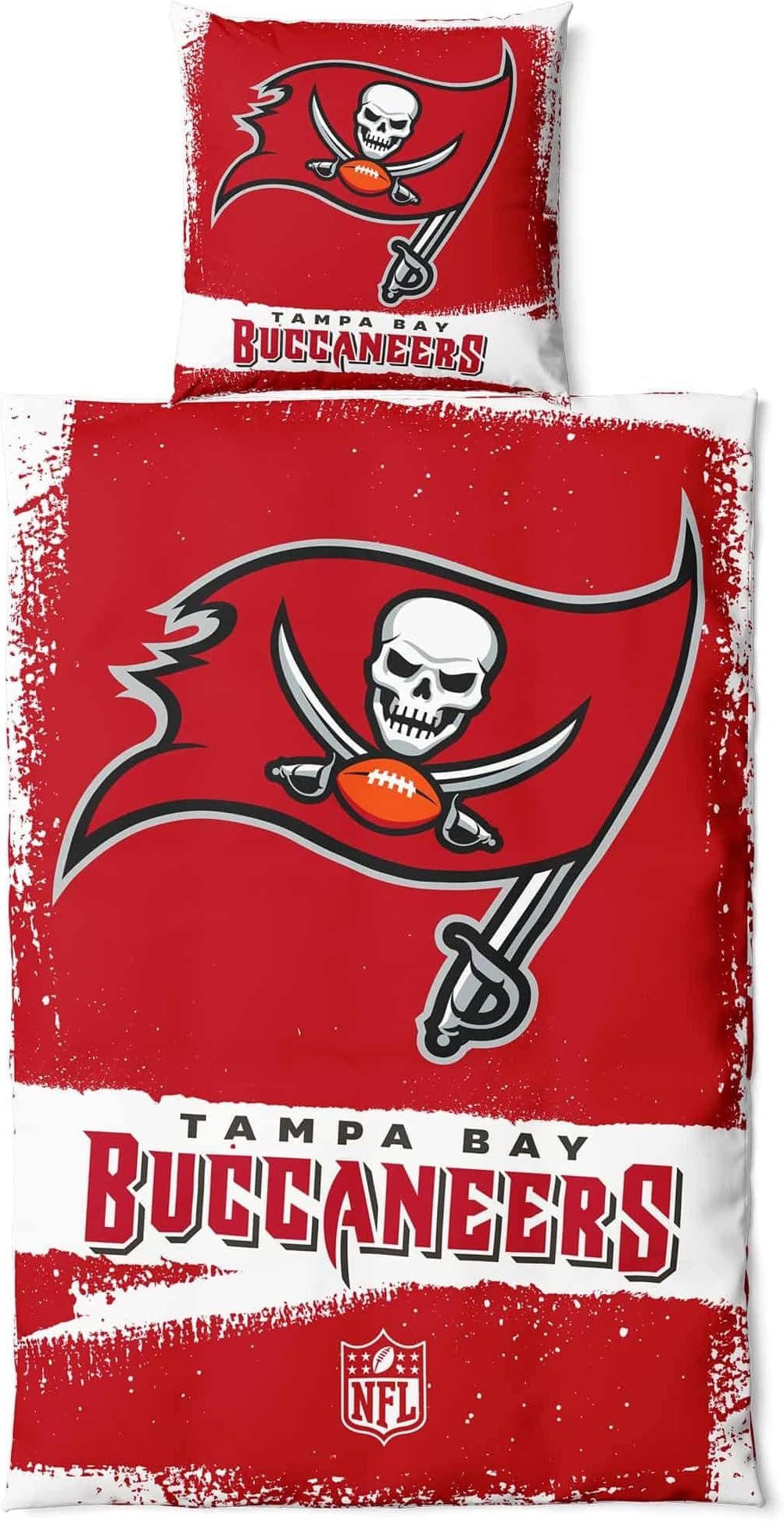 Tampa Bay BuccaneersNFL bedding set ** Raw ** cotton, zipper, 135x200 cm duvet cover and 80x80 cm pillowcase