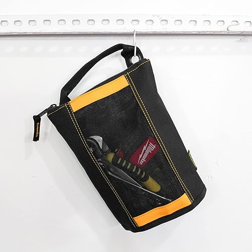 Miniatura 8 de MELOTOUGH Bolsa de herramientas de lona con cremallera Bolsa de cremallera Bolsa rápida con ventana de malla+Material impermeable Bolsa de