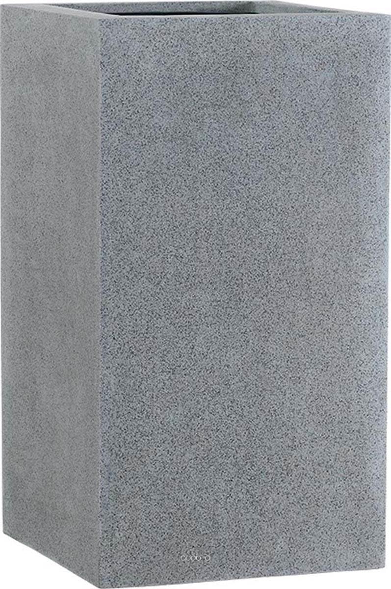 Artificielles.com – Fibreglass Composite Terracotta Outdoor Tall Square Tray L 37 x 37 x 87 cm Grey – 87 cm – Height 87 cm – Colour: Cement Grey