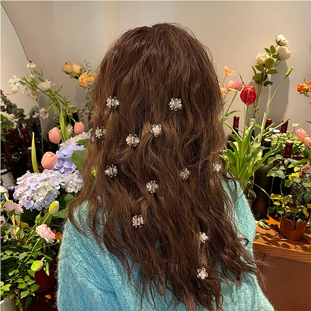 Amazon.com : 10 Pcs Mini Flower Hair Clips Clear Tiny Hair Claw