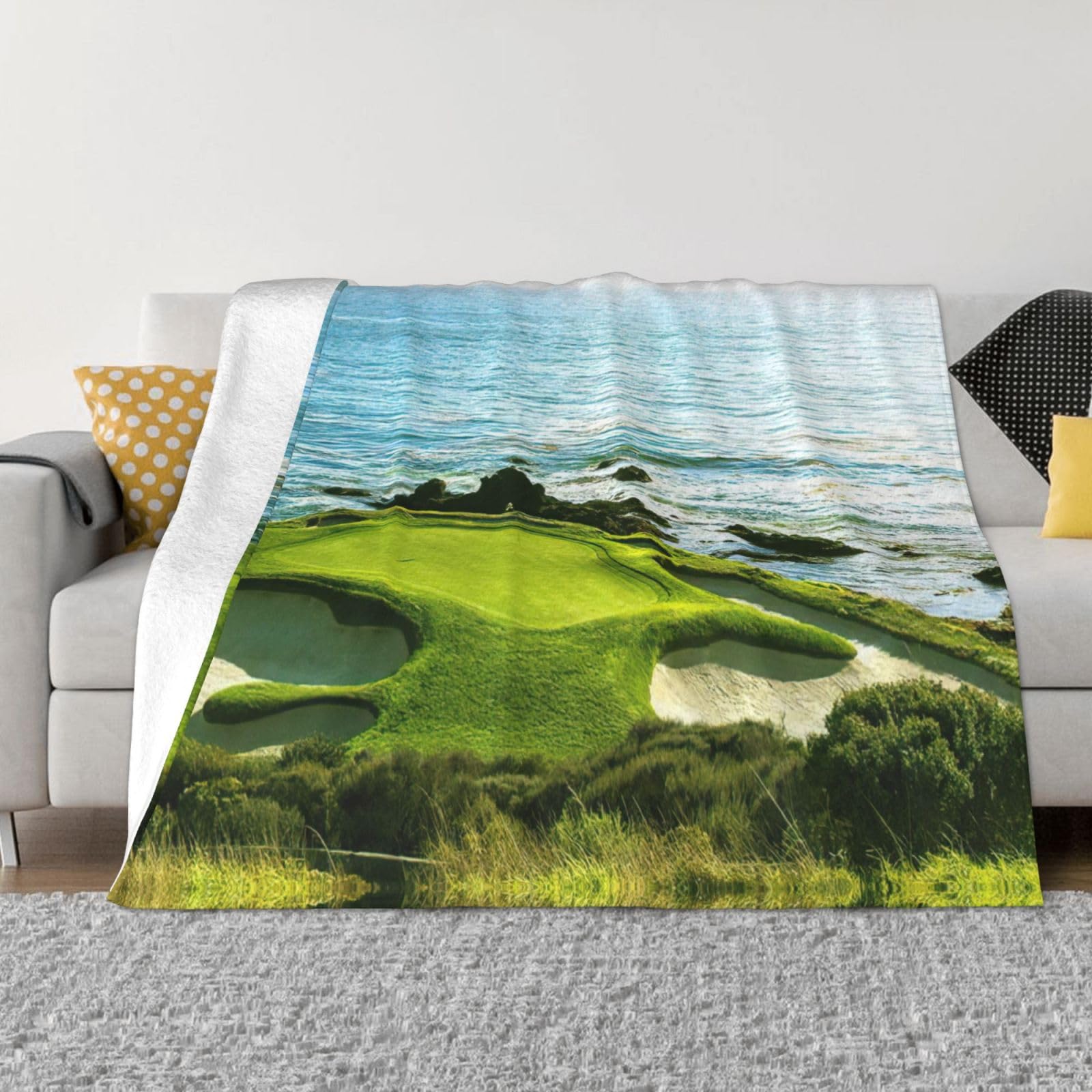 EdWal Coperta in flanella calda e accogliente con stampa floreale artistica, leggera, adatta per divano, letto, campeggio, viaggi, 60 x 50 cm