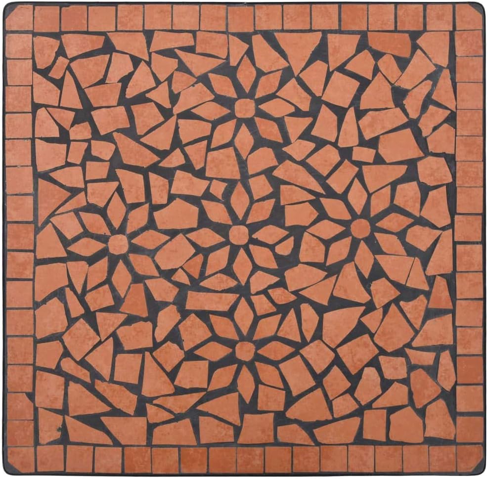 Outdoor Furniture 23.6'' Bistro Table, Patio Table, Ceramic Table Top for Commercial Party Balcony Garden Backyard Pool