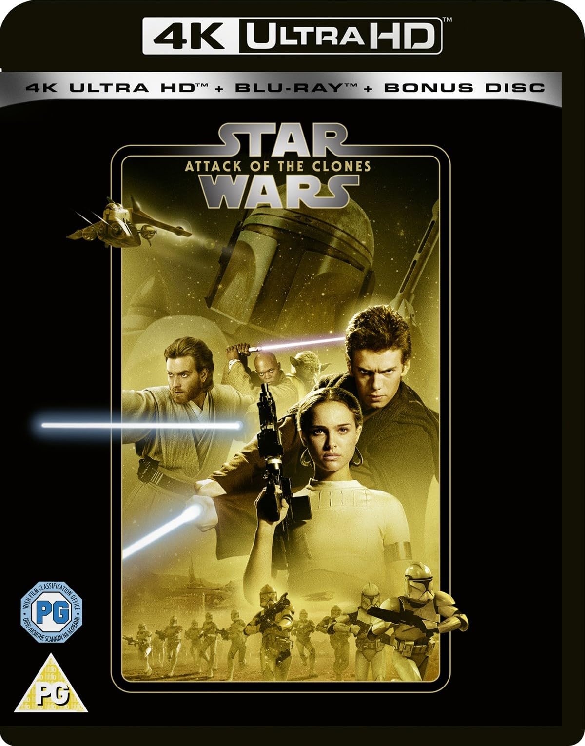 Star Wars Prequel Trilogy: Episode I - The Phantom Menace / Episode II - Attack of the Clones / Episode III - Revenge of the Sith [9-Disc Set] [4K UHD + Blu-ray] [Region Free]