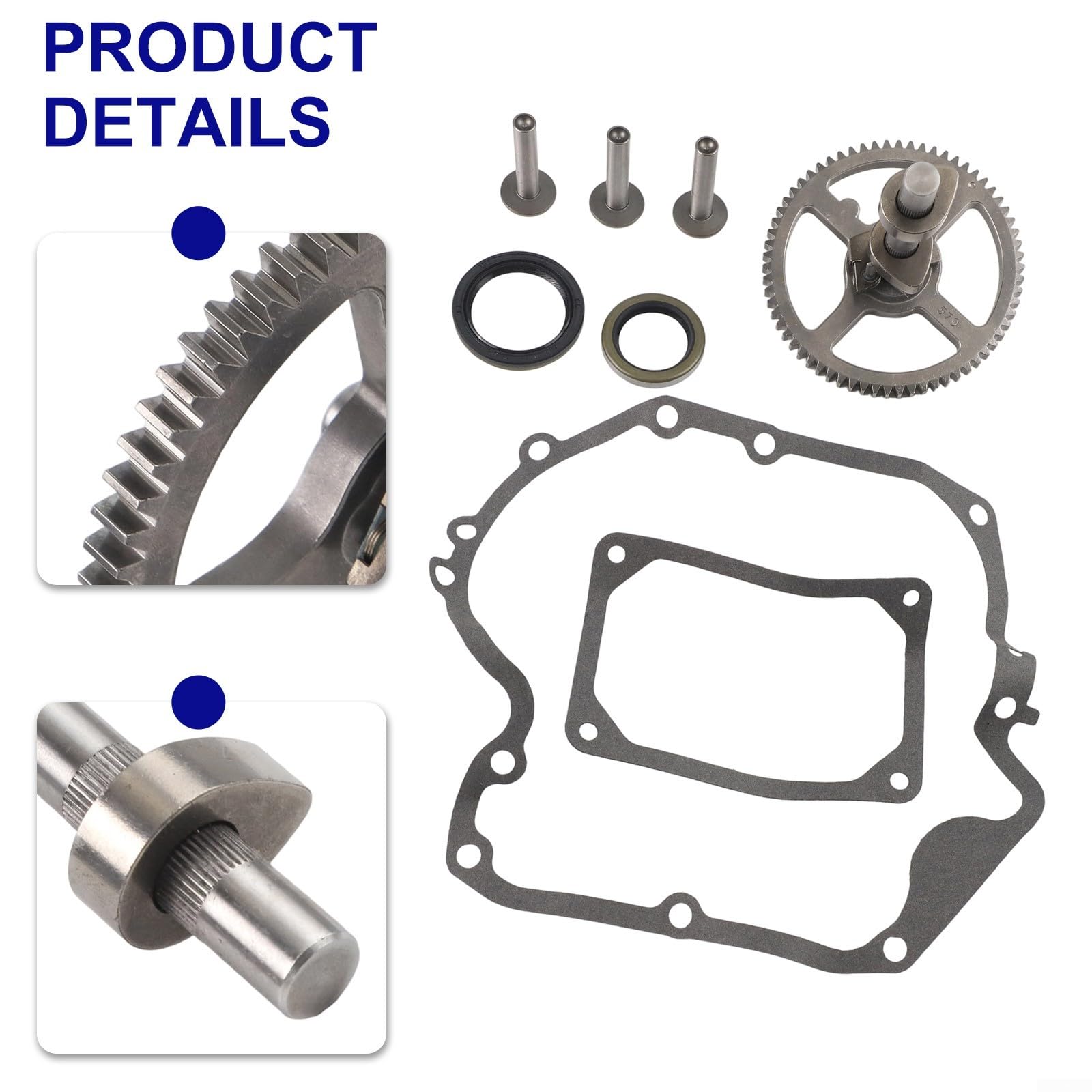 Nockenwellensatz Ersatz für 793880 793583 792681 791942 795102 mit Dichtung und Öldichtung, Stahl Motor Ventil Zug Teile für Rasenmäher Reparatur