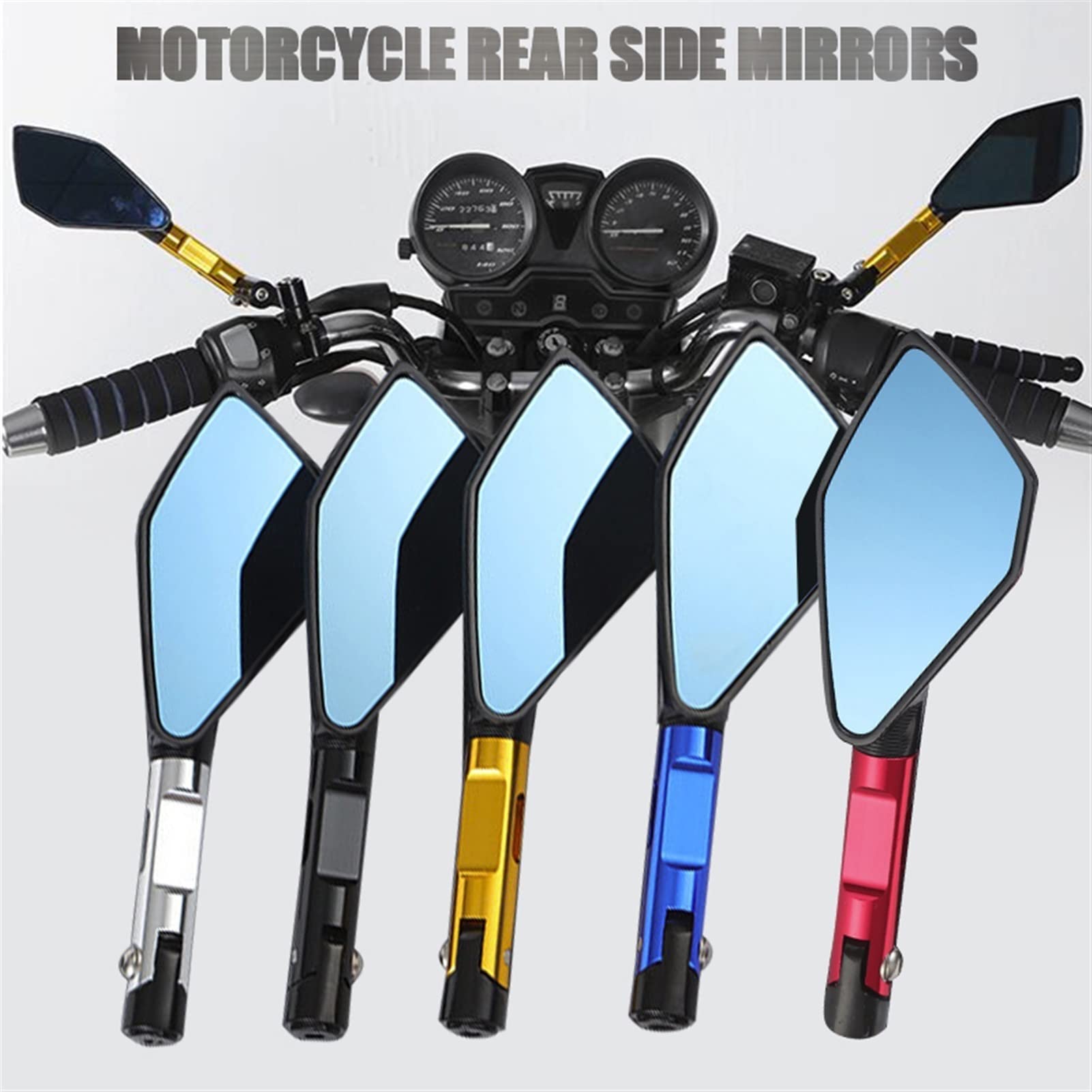 Rétroviseur pour Yamaha YZF R3 R25 2013-2018 2019 2020 2016 2017 Moto Miroir Moto Scooter Côté Rétroviseur Rétroviseurs (Color : Rot)