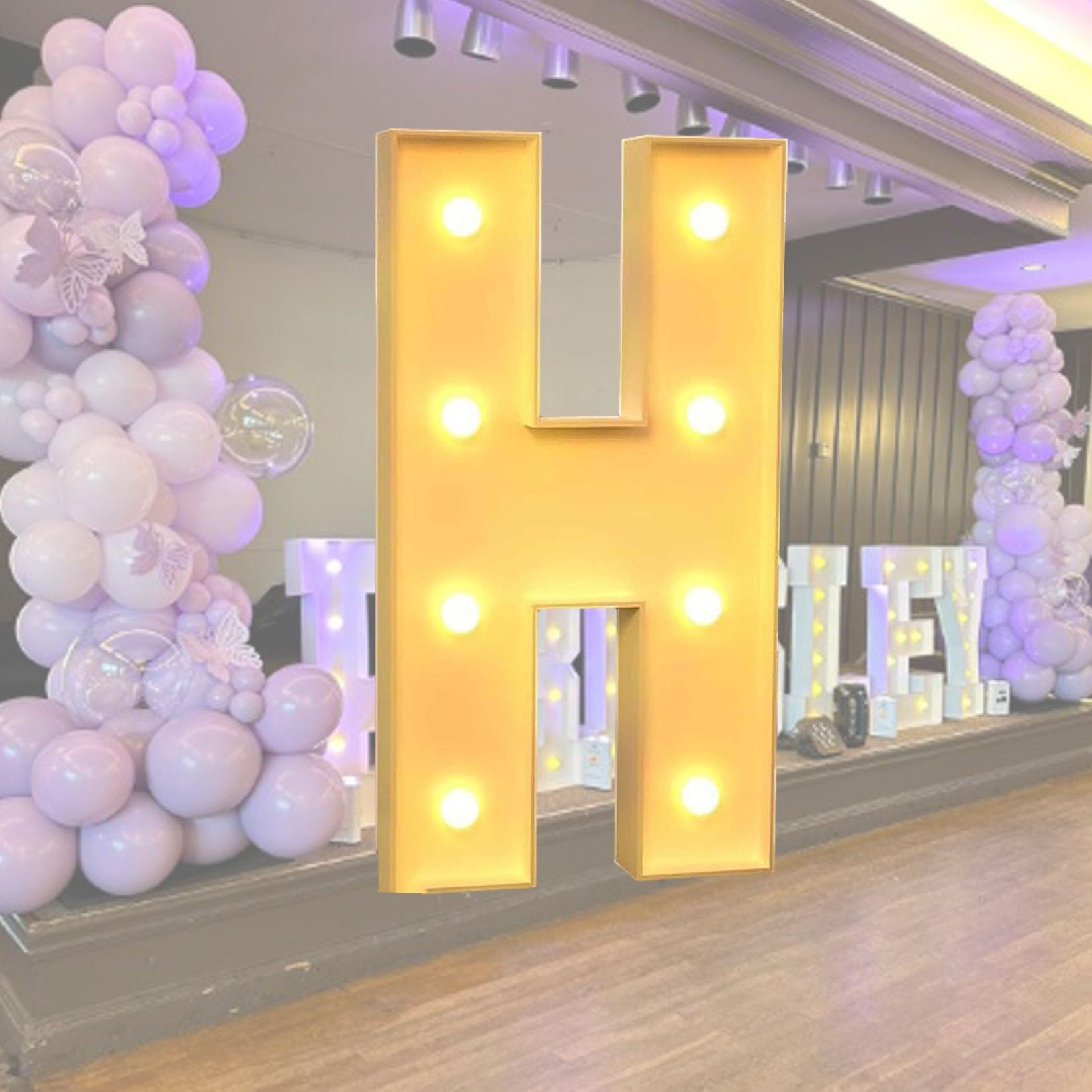Letras De Marquesina DIY De 4 Pies, Letras De Mosaico Gigantes, Letras Iluminadas Con Luces Cálidas, Decoración De Fondo For Graduación, Amor, Bebé, Cásate Conmigo(H,120cm/47in)