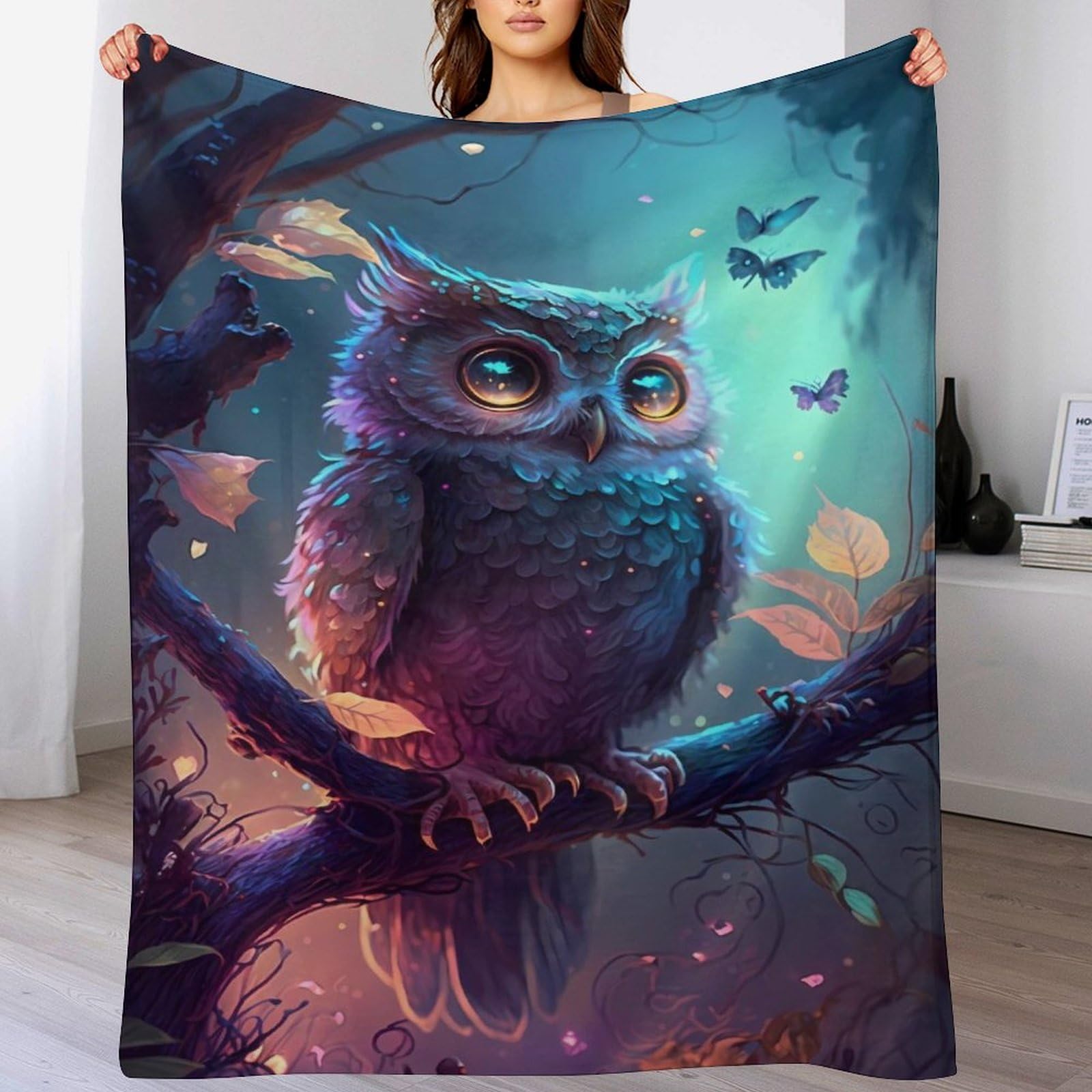 Couverture flannel isolante 3D contre le froid nocturne au salon