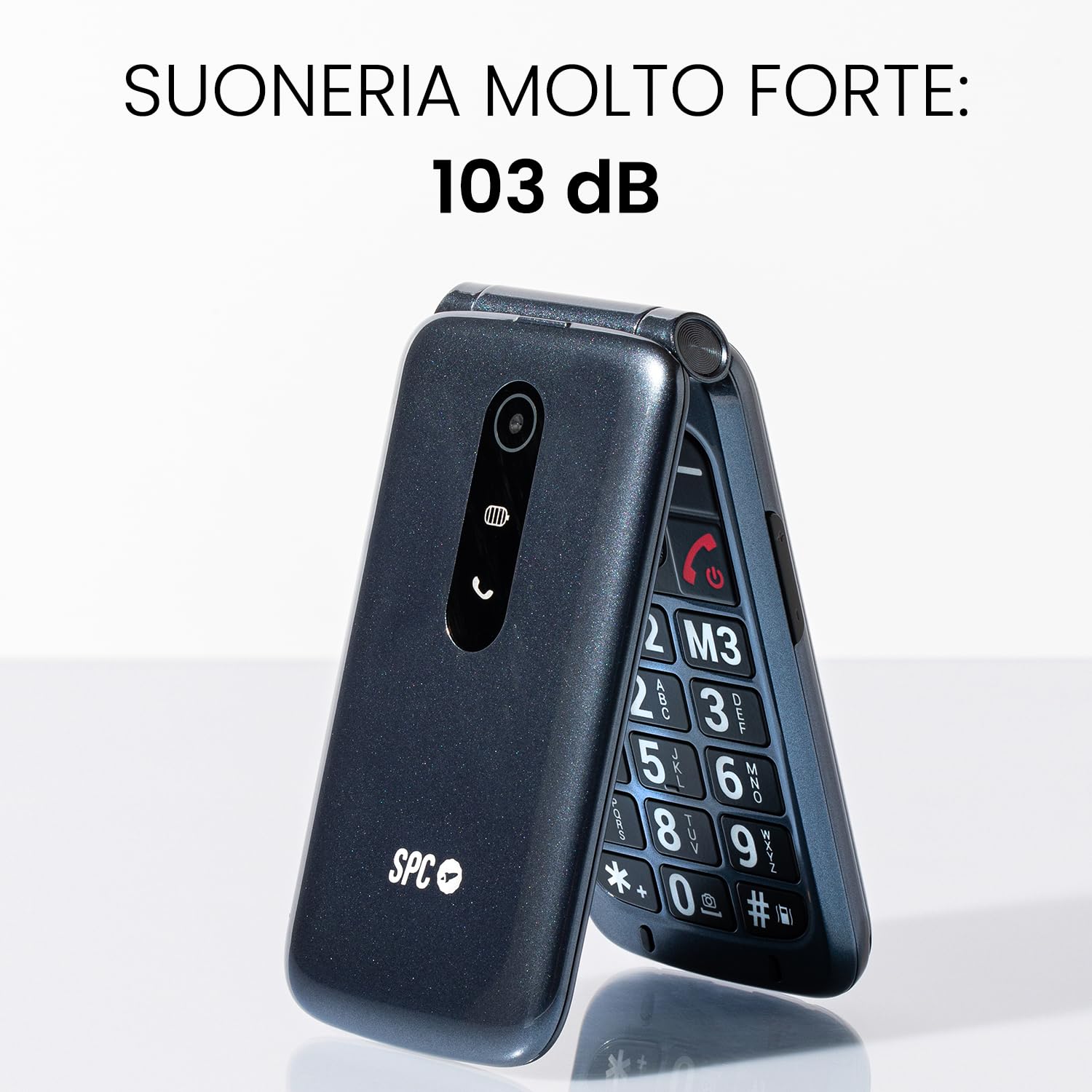 SPC STELLA 3 - Cellulare senior, 4G, tasti grandi, Nero | Base ricarica, SOS, configurazione a distanza, 3 tasti di memoria diretta, compatibile con apparecchi acustici, display 2,8"