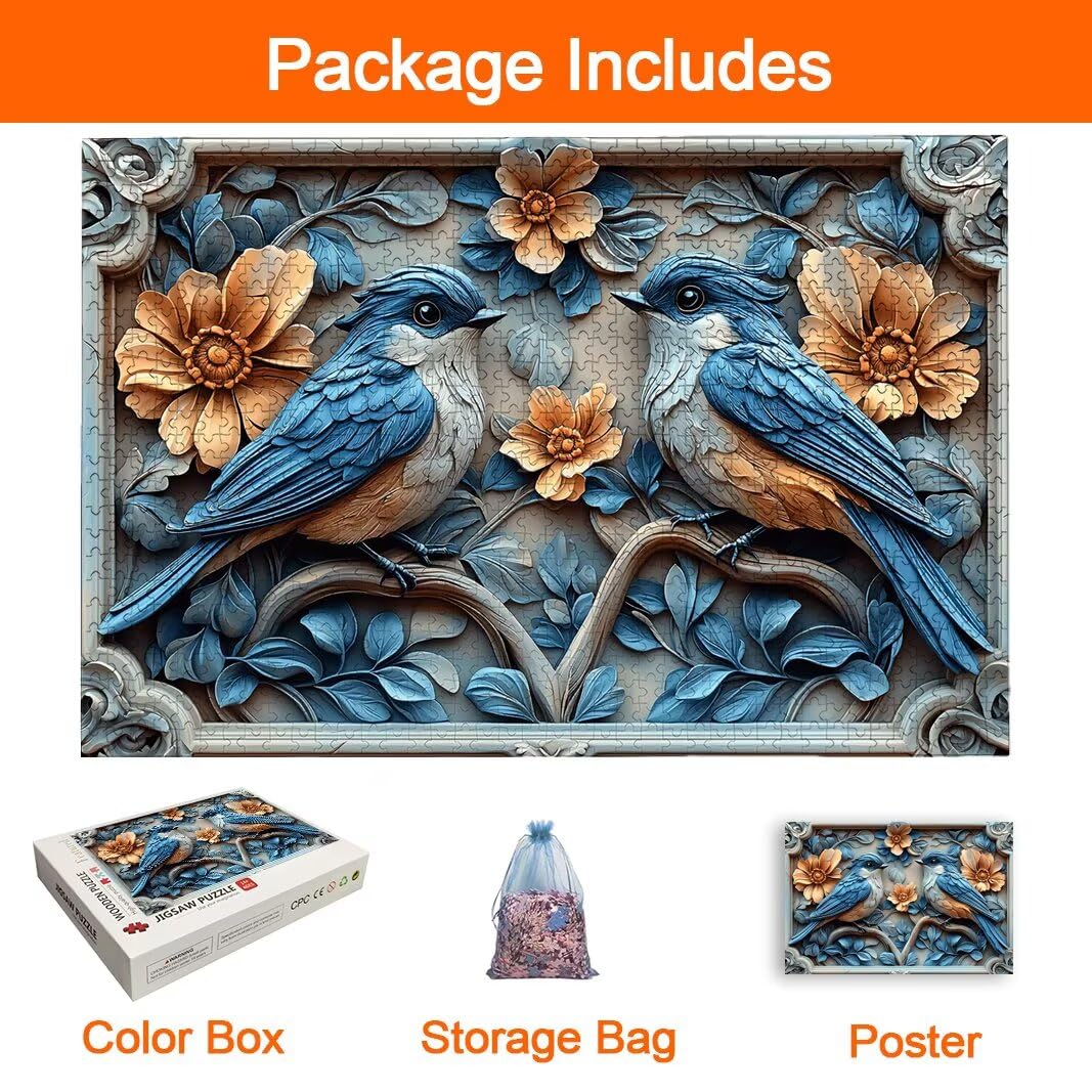 Puzzle 3000 Piezas, Puzzle Pájaro, Rompecabezas Adultos, Regalo Mujer -8265