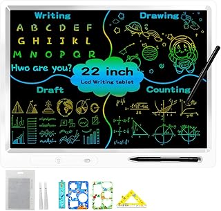 LCD schreibtafel kinder 22 zoll bunte lcd schreibtafel 2 Stiften und Verstellbarem Ständer, Ist Ein Pädagogisches Lernspielzeug Für Im Alter Von 3-12 Weihnachtsgeschenke