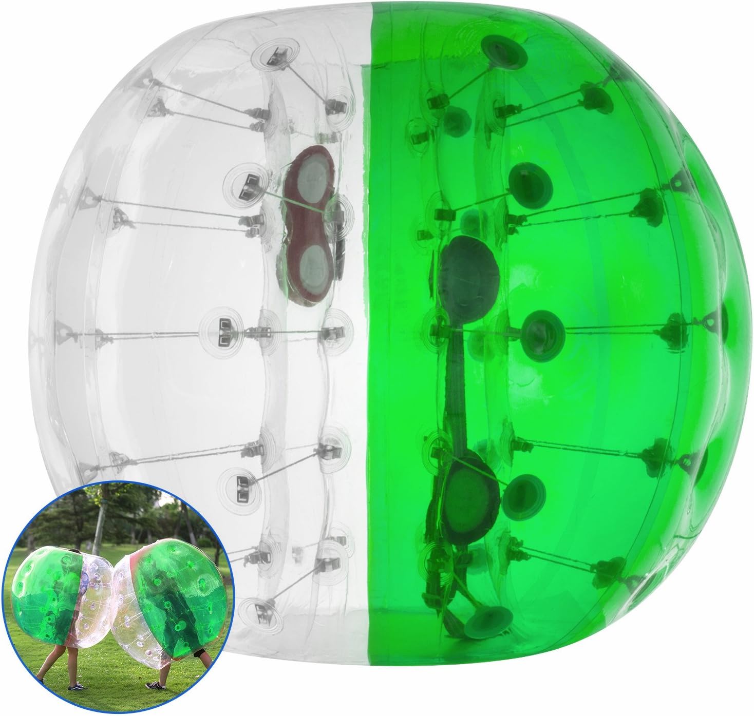 Popsport Inflatable Bumper Ball 5ft Half Green Bubble