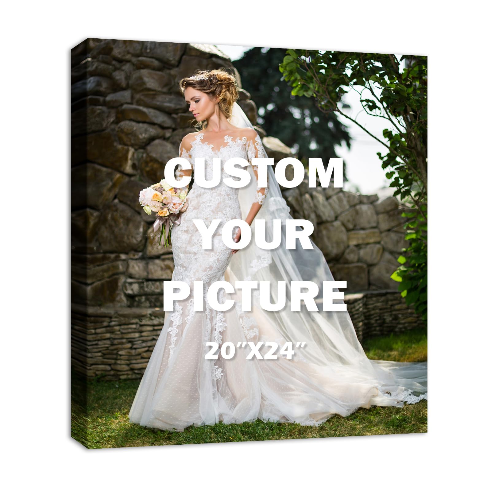 YYYYHPP Canvas Prints with Your Photos Personalized Photo to Canvas Wall Art Canvas Printing for Wedding Family Baby