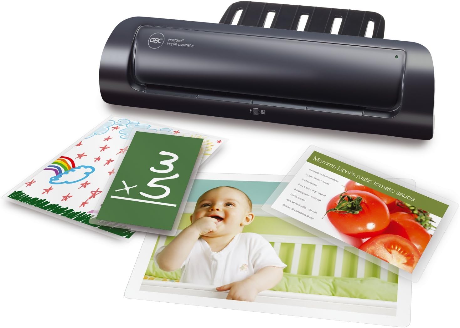 GBC Thermal Laminator Machine, Inspire, 9 Inch, 7 Min Warm-up, 3 Mil to Legal Size, 5 Mil up to 4" x 6" (1701855)
