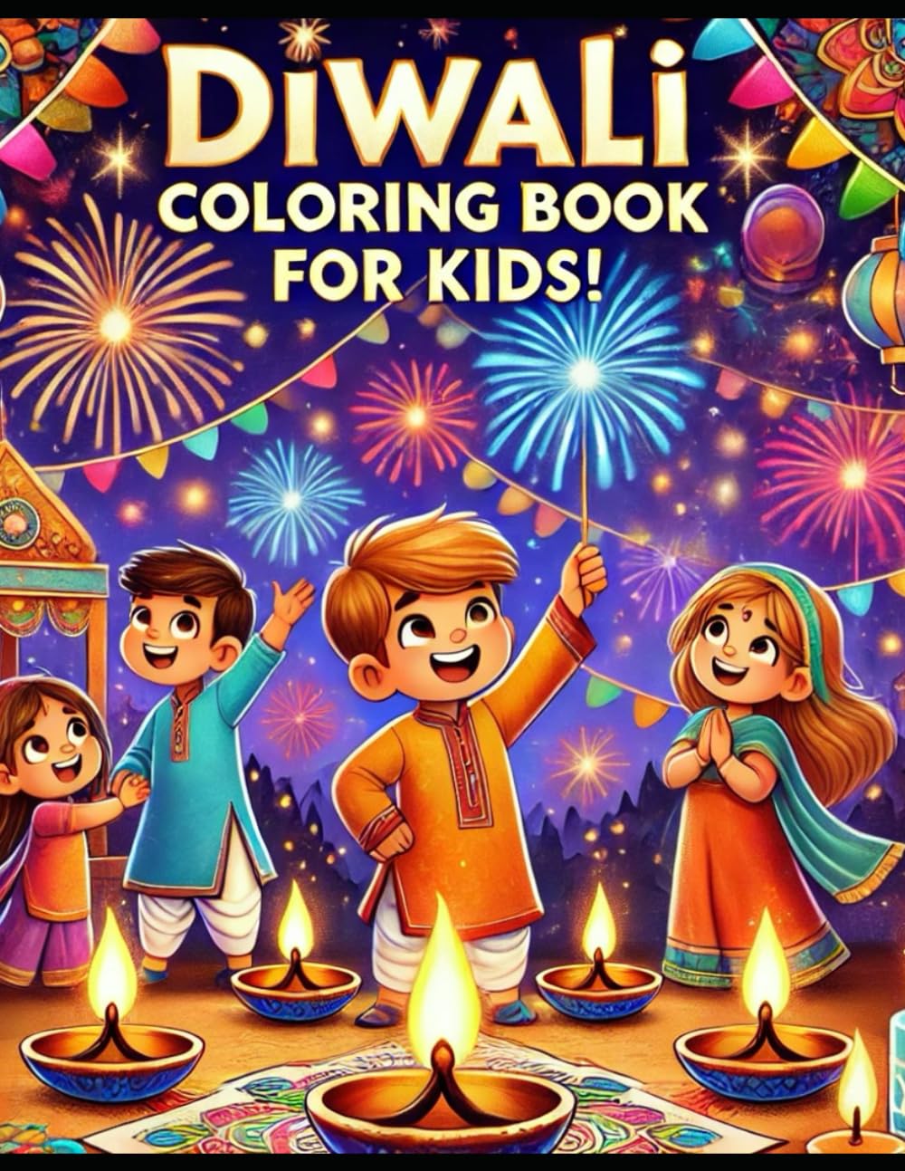 Diwali Coloring Book for Kids: Fun and Festive Pages to Celebrate the Festival of Lights!