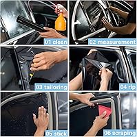 Vista 5 de Toyoco - Película de tinte para ventana de coche, 5% VLT, 61 cm x 457 cm, tinte de cerámica, bloquea el 99% de los rayos UV e IR, película