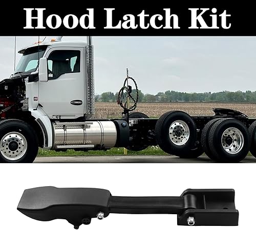 Miniatura 6 de Kit de pestillo de capó compatible con Kenworth T880 (no incluye T880 2023), pestillo de capó reemplazar L56-6048 L56-6033 HLK2509