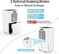 Vista 4 de Kndko 2000 Sq. Feet Dehumidifiers, 30 Pint Dehumidifier for Basement, Home and Bedroom With Auto or Manual Drainage - Dehumidifiers With Drain Hose