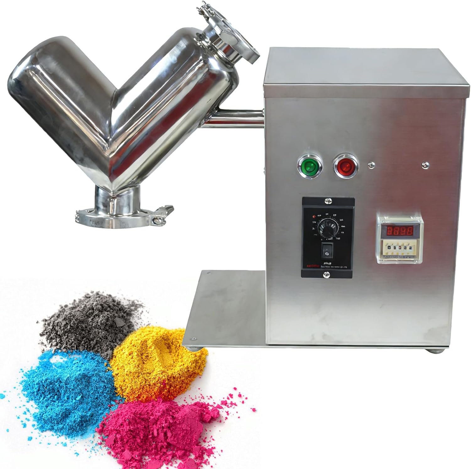 NYANS Small Mixer V-Type Experimental Mixer Material, V-Shaped Blender Dry Powder Mixer, for Teaching Laboratory Food Processing