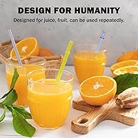 Vista 2 de Paquete de 24 pajitas de plástico reutilizables con purpurina, vaso duro de 11 pulgadas de largo con cepillo de limpieza, apto para lavavajillas