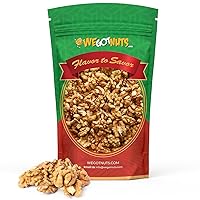 Vista 8 de Nueces crudas de California - 4 libras, paquete resellable - frescas, sin cáscara, sin sal - todas las mitades secas naturales y piezas picadas