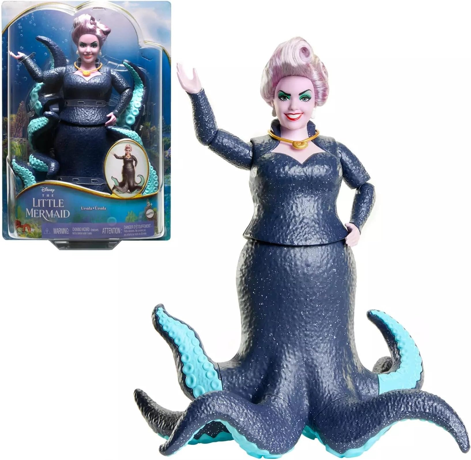 Disney The Little Mermaid Ursula Fashion Doll & Accessory Inspired by the Movie, Collectible Toy
