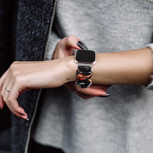 Miniatura 30 de TOYOUTHS - Bandas elásticas para Fitbit Versa/Versa 2/Versa Lite, edición especial para mujeres, niñas, elásticas, de tela, estampadas, de repuesto