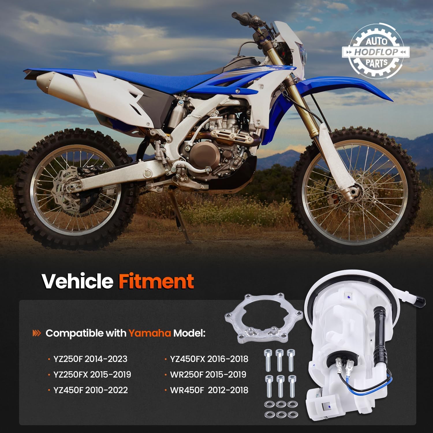33D-13907-02-00 Fuel Pump Assembly Compatible with Yamaha YZ250F YZ250FX YZ450F YZ450FX WR250F WR450F 2010-2023, Replace# 33D-13907-02 33D139070200 33D1390702