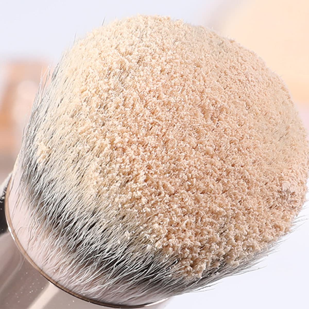Pennello per Fondotinta, 3PCS Pennelli Make Up Contouring Professionali, Pennello per Correttore con Morbida Fibra Sintetica per Applicare Fondotinta Liquido, Lucidare, Sfumare il Trucco Sul Viso