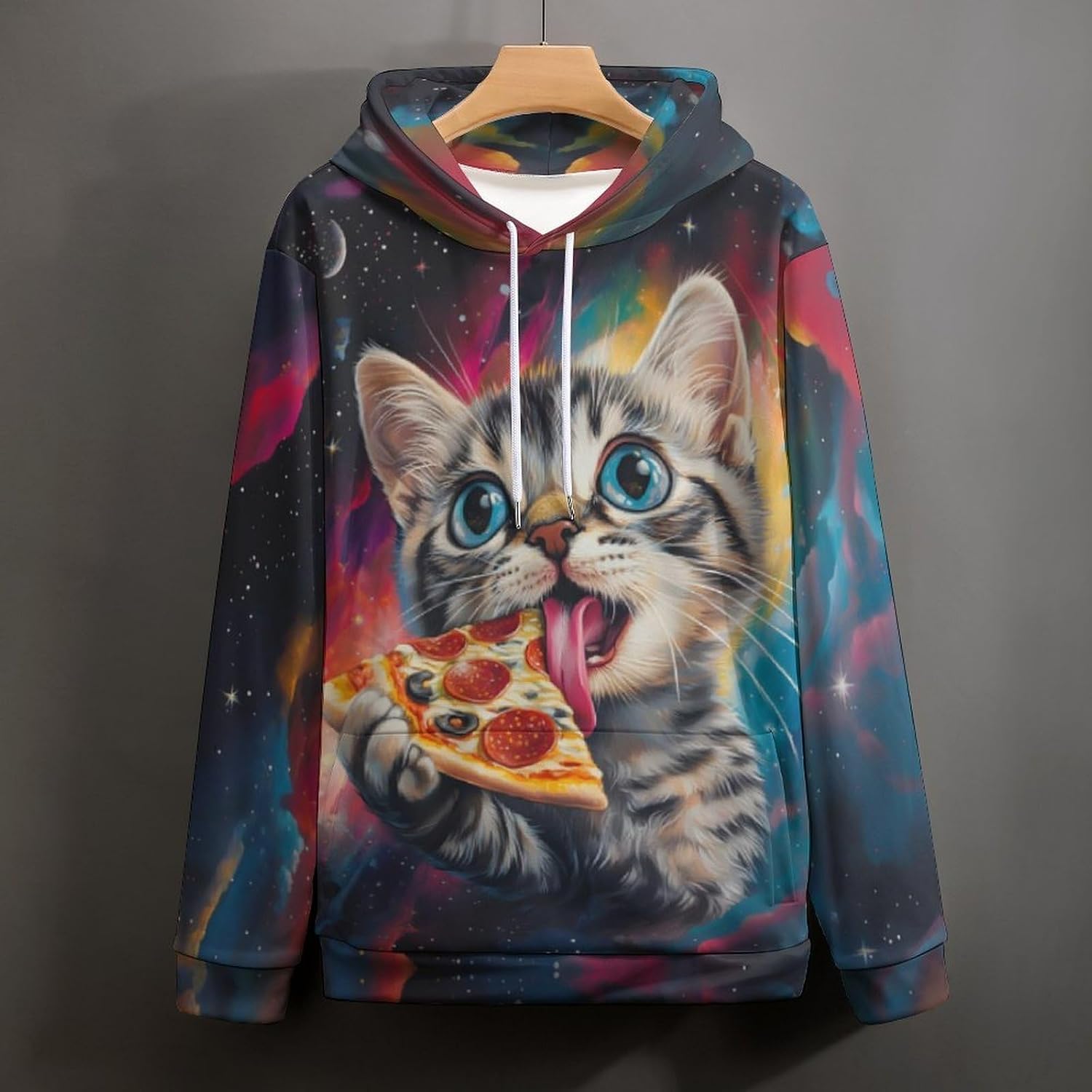 Hoodies for Men Women Novelty 3D Graphic Pullover Sweatshirt Hoodie Cool Funny Galaxy Hoody with Pocket S-6XL