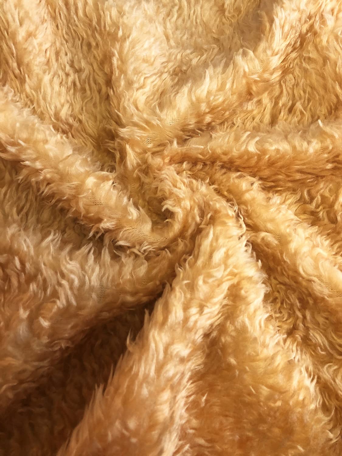 Crs Fur Fabrics Old Bear Curly Teddy Faux Fur Fabric Material 1Mtr - 150Cm X 100Cm