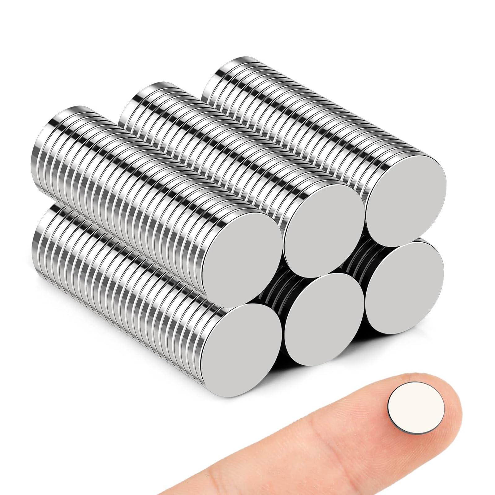 Small Magnets, 150 Pack Refrigerator Magnet 10x1mm Rare Earth Magnets Neodymium Magnet for Crafts, Whiteboard, Kitchen Cabinet