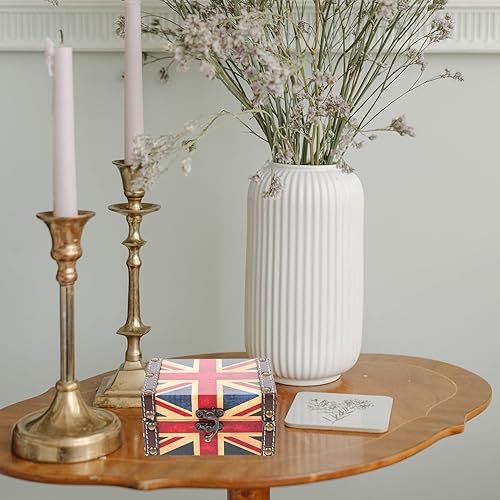 Miniatura 8 de Operitacx Caja de joyería Caja de almacenamiento para niños de la alcancía antigua de la PU