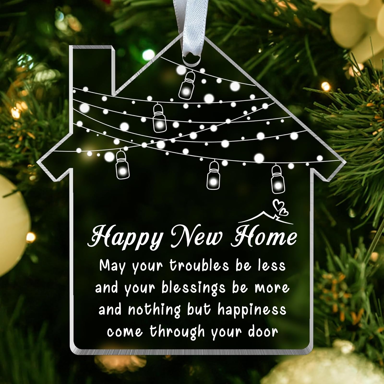 Qylazune Women's Black House Warming Gifts New Home 2025 Acrylic Ornament For Send Keepsake Decorations For Couples, Colleagues, Teacher, Couple, Companion, Homeowners, Families, Housewarming The Gift