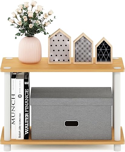 Miniatura 65 de Furinno Camnus Modern Living - Mesa auxiliar de 2 niveles, americano, 15.9 x 15.75 x 18 pulgadas Americano,gris roble francés,Nuez Columbia,Walnut