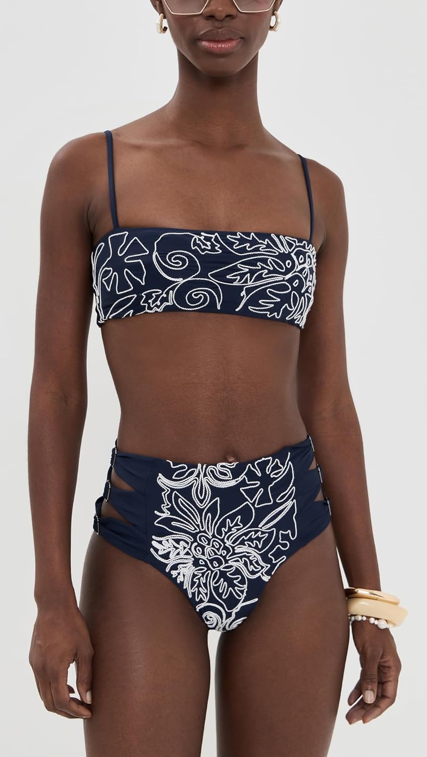 AGUA BENDITA Women's Willa Batik Embroidered Bikini Bottoms - Image 5