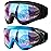 COOLOO Ski Goggles, 2 Pack Snow Goggles Snowboard Goggles for Men Women Kids - UV Protection Foam Anti-Scratch Dustproof