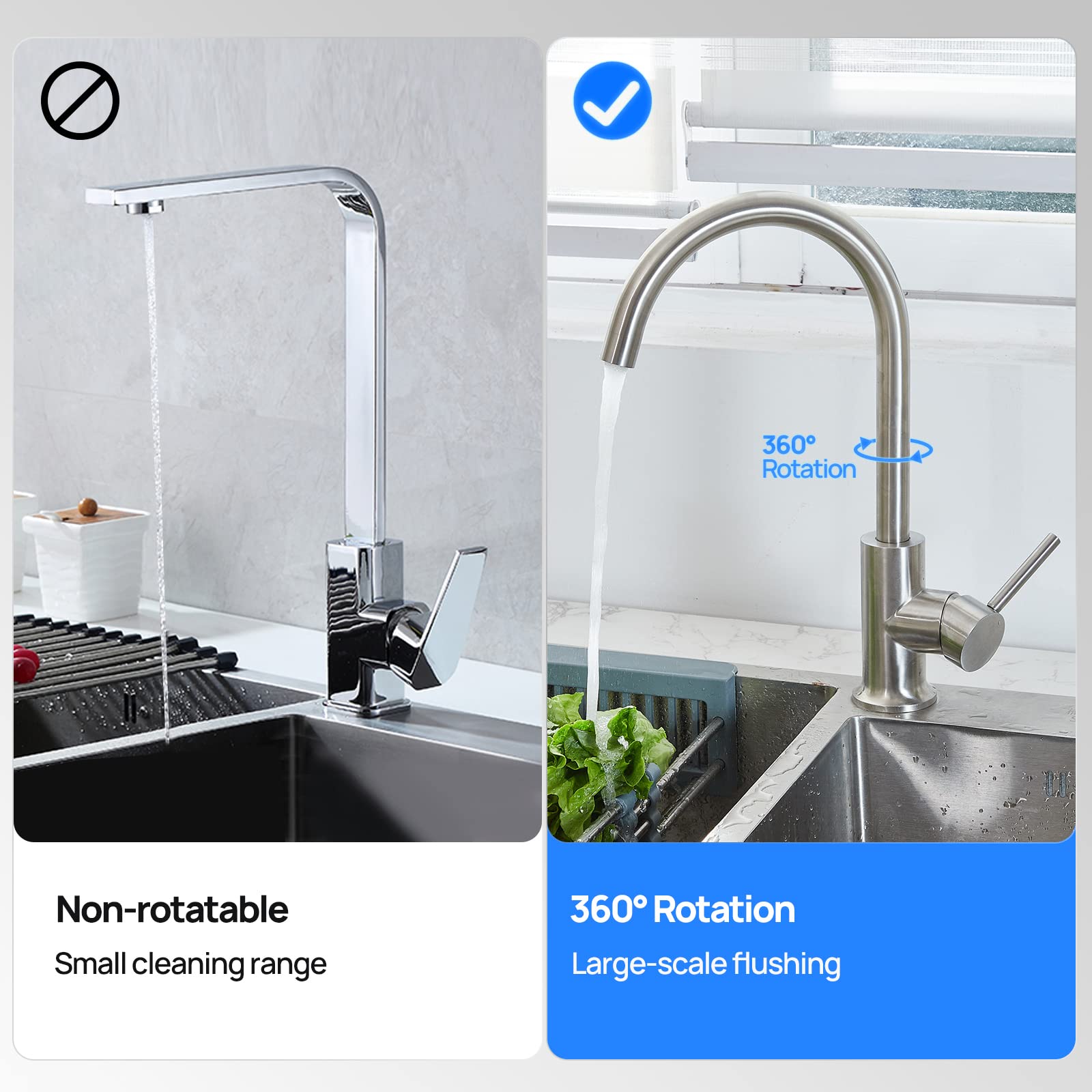 Camelot Kitchen Faucets Commercial with Pull Down Sprayer LeadFree