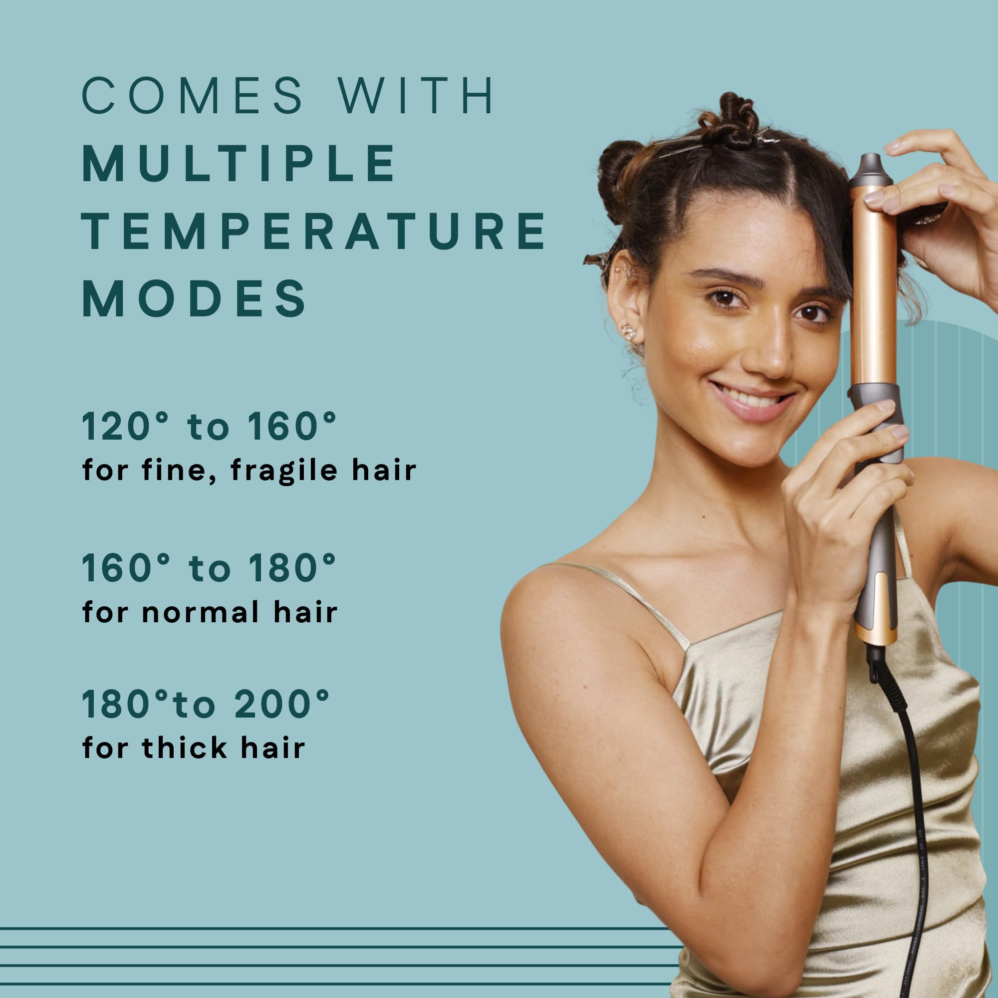 WINSTON Hair Curler Tong with Adjustable Heat Setting | Hair Curler for Women with Fast Heating & Ceramic Coating Plate| Easy to Use Professional Curling Iron - 1 Year Warranty - Image 4 thumbnail