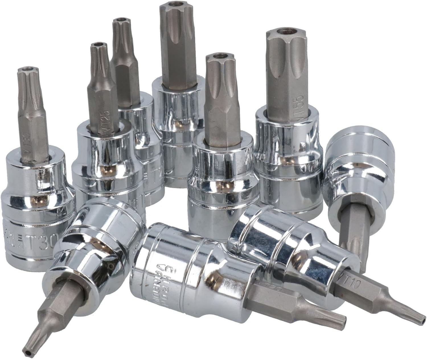 Tamper Torx Star Bit Sockets Short and Extra Long 3/8" dr T10 - T60 Tamperproof